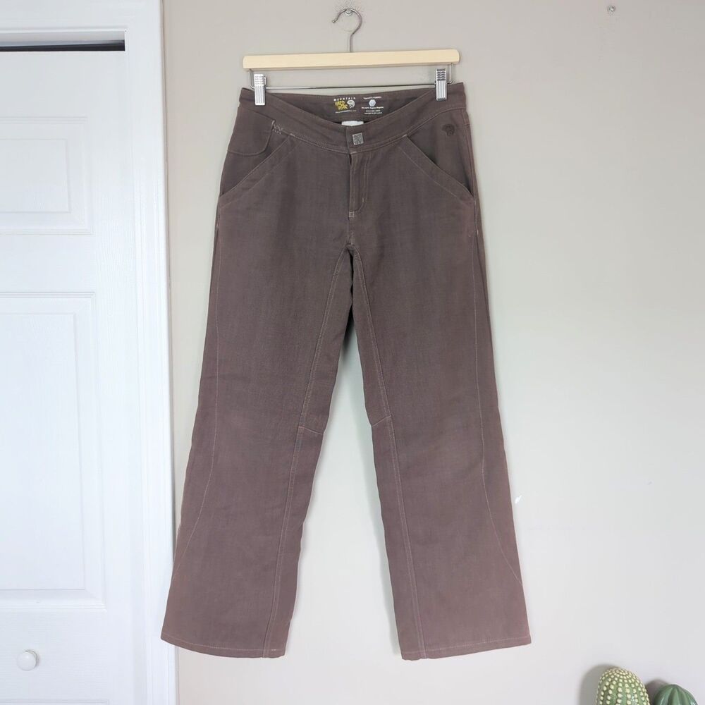 Mountain Hardwear Brown Hemp Wide Leg Flap Pocket Pants Size 6 Outdoor Hiking